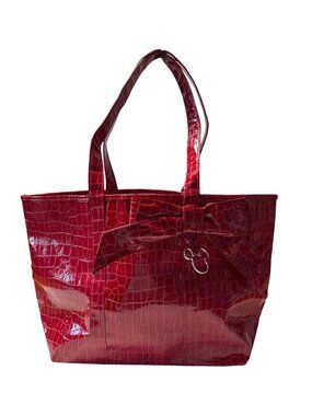 Walt Disney World Red Glossy Croco X-Large Tote Bag